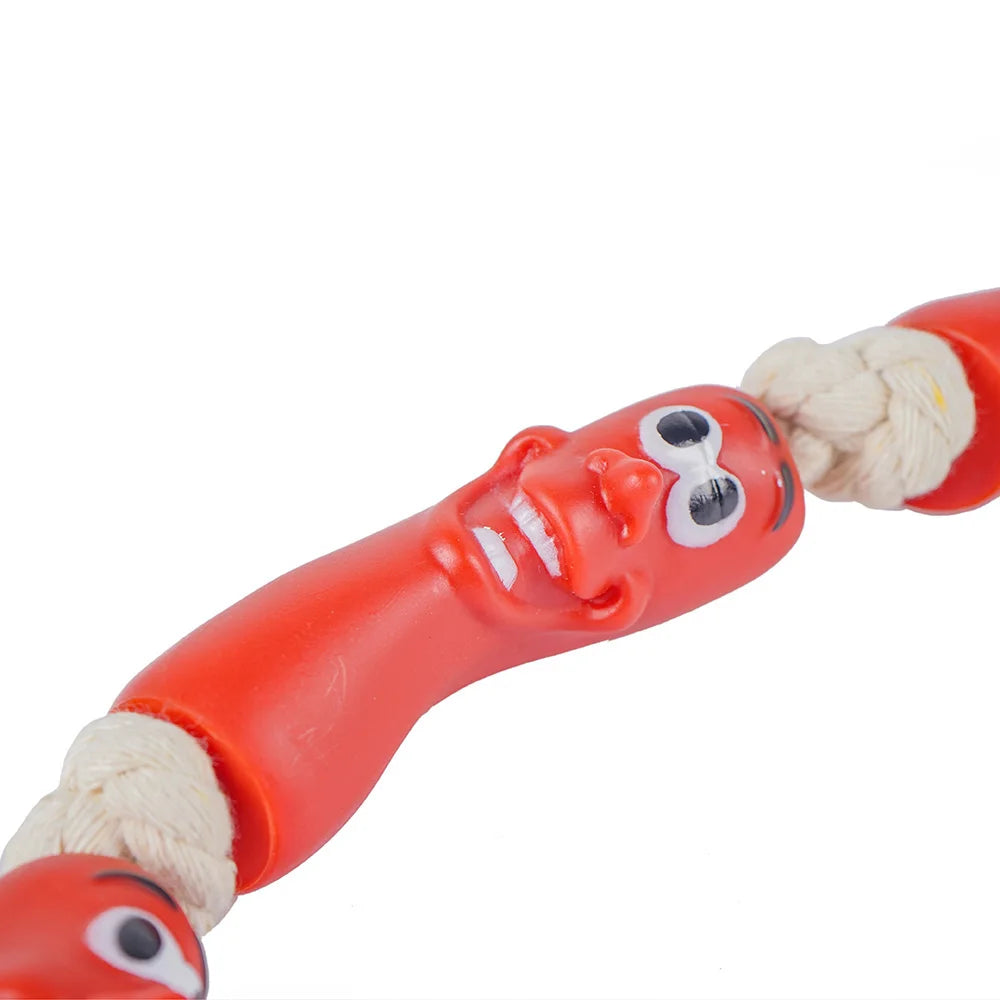 Sausage Rope Dog Toy, Durable Non-Toxic Interactive Chew and Tug Play for Training and Fun by PawHaven