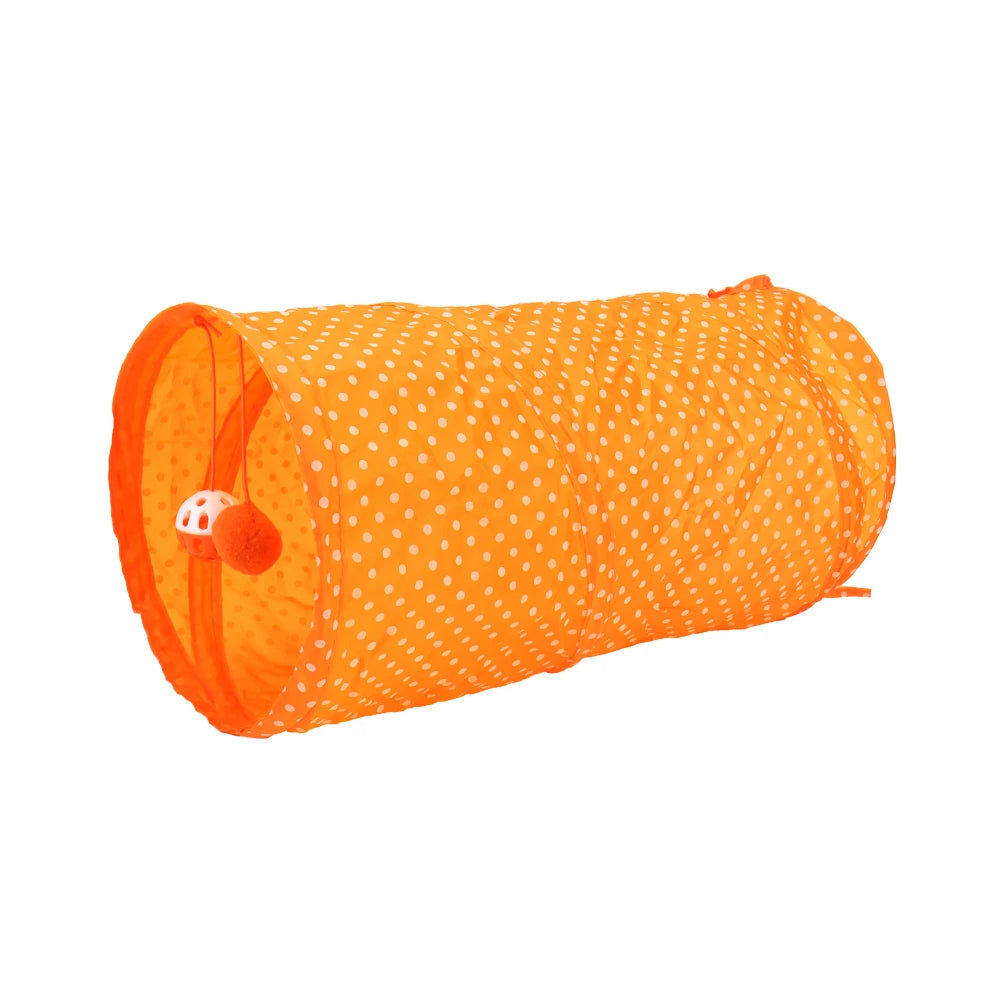 Dot Tunnel Cat Toy Tubes Ball Fold Kitten Pet Toy Puppy Rabbit Play Cat Tent by PawHaven