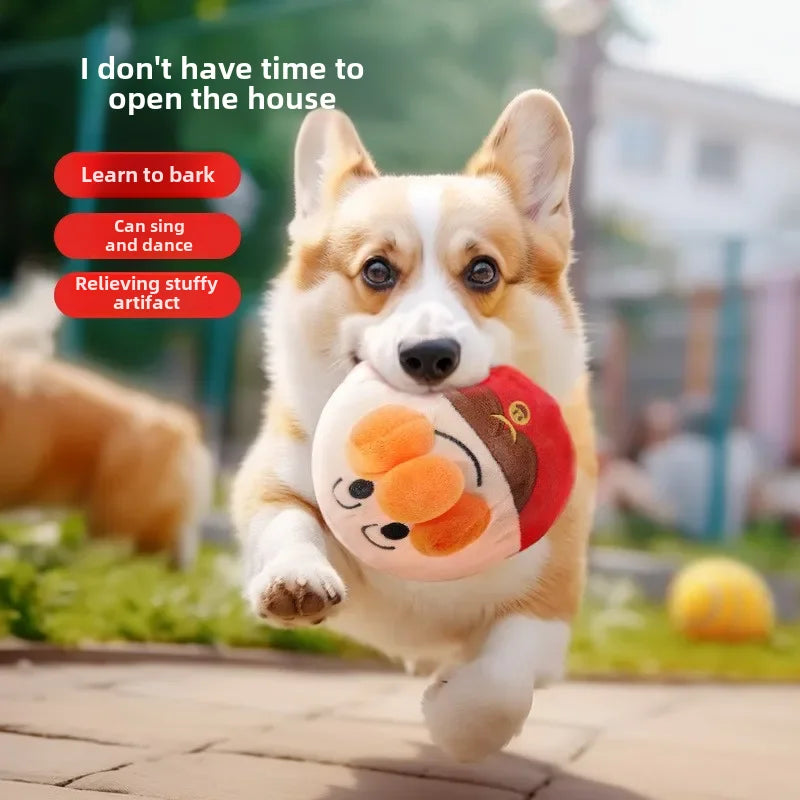 New Dog Toys Interactive Puzzle Electric Plush Jumping Ball USB Rechargeable Clown Cartoon Dog Training Toy Piggy Pet Product by PawHaven