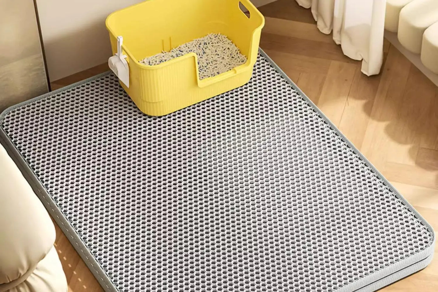 Premium Extra Large Cat Litter Mat Waterproof Non Slip by PawHaven