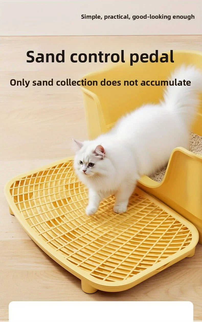 Cat Litter Box Sand Control Mat with Double Layer Filter Leak Proof Design for Open Closed Style by PawHaven