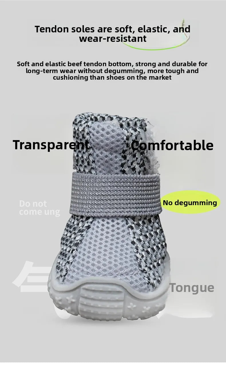 Comfortable Breathable Mesh Dog Shoes, Easy Wear Pet Footwear for Puppies and Small Dogs by PawHaven