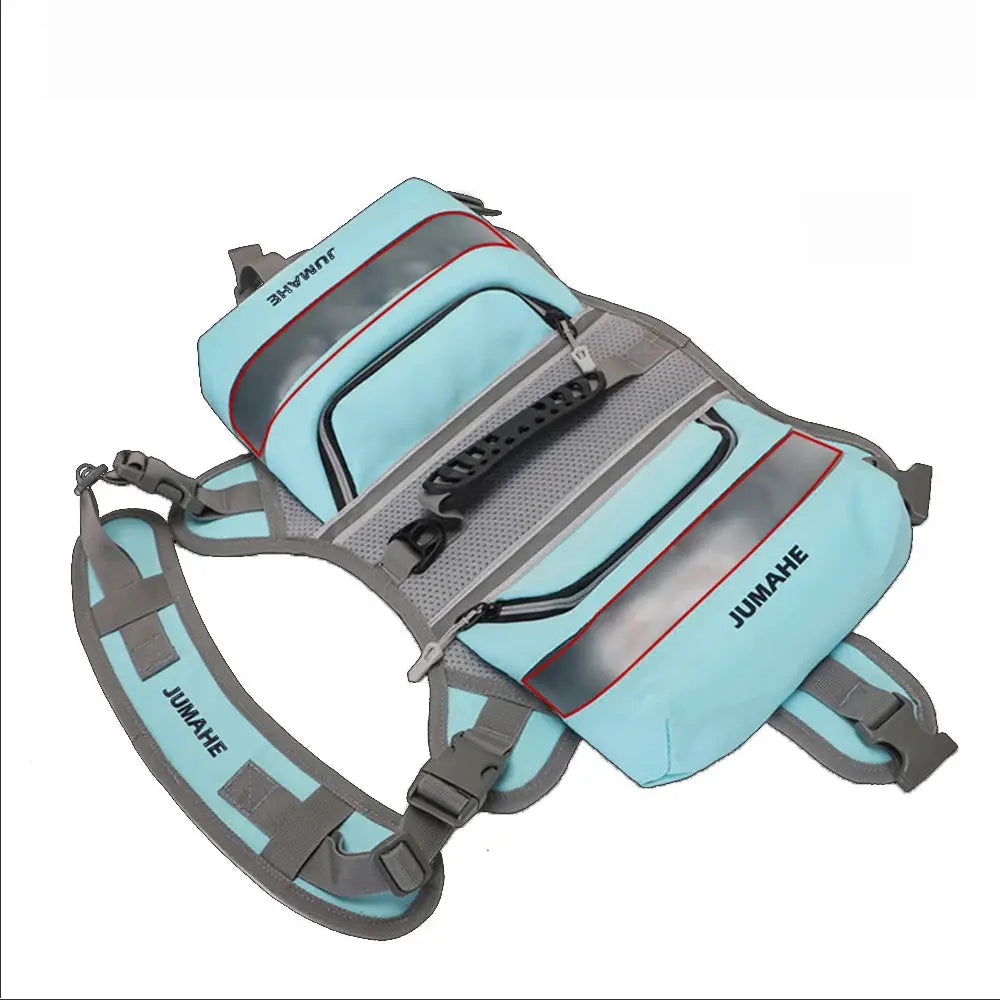 Pet Snack Bag Outdoor Dog Backpacks Harness Reflective Chest Strap Double Bags Vest Walk Travel Camping for Medium Large Dog by PawHaven
