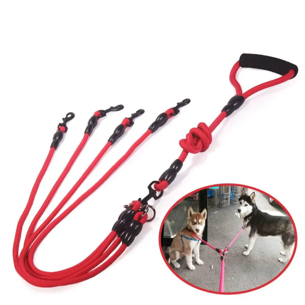 Pet Leash Nylon Double Dual Two Heads Dogs Rope 2 Way Coupler Walk Dogs Collars Harness Leads Dog Leashes by PawHaven