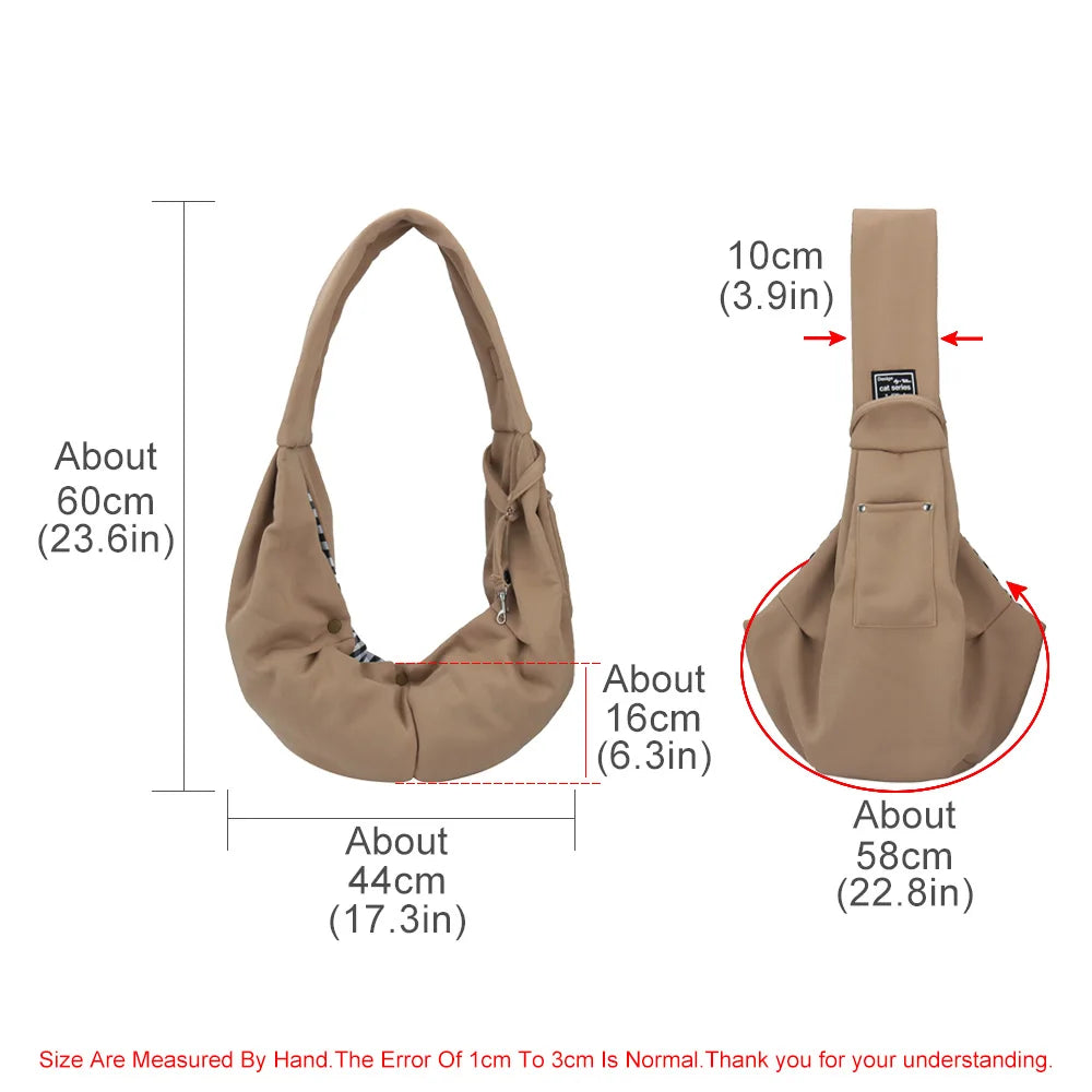 Portable Pet Shoulder Bag Phone Pocket Outdoor Carrier Dog Cat Bag Puppy Kitten Travel Handbag by PawHaven