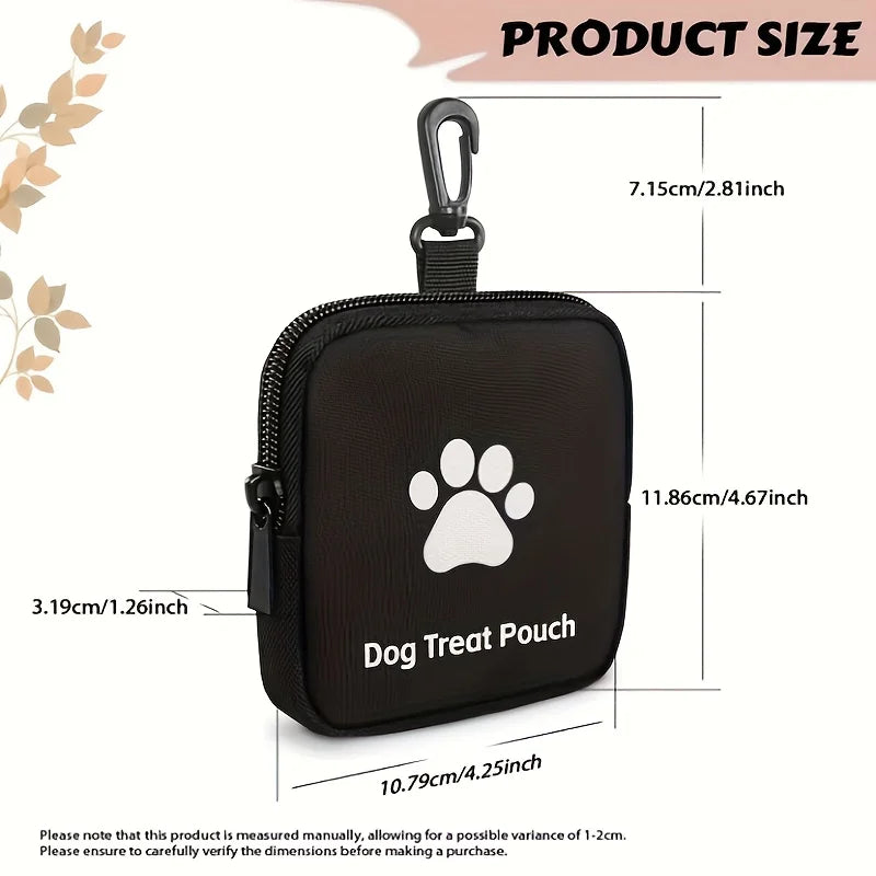 Premium Zippered Dog Treat Bag Portable Spill Proof by PawHaven