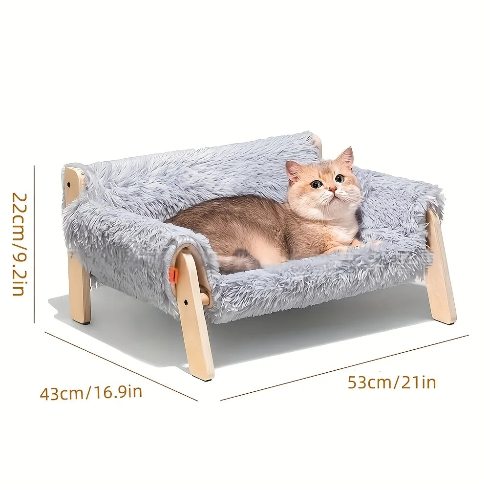 1pc Pet Sofa Bed, 11.94 cm Off The Ground, Machine Washable, Supports Up To 15 Kg, Suitable For Small And Medium Dogs And All Types Of Cats. by PawHaven