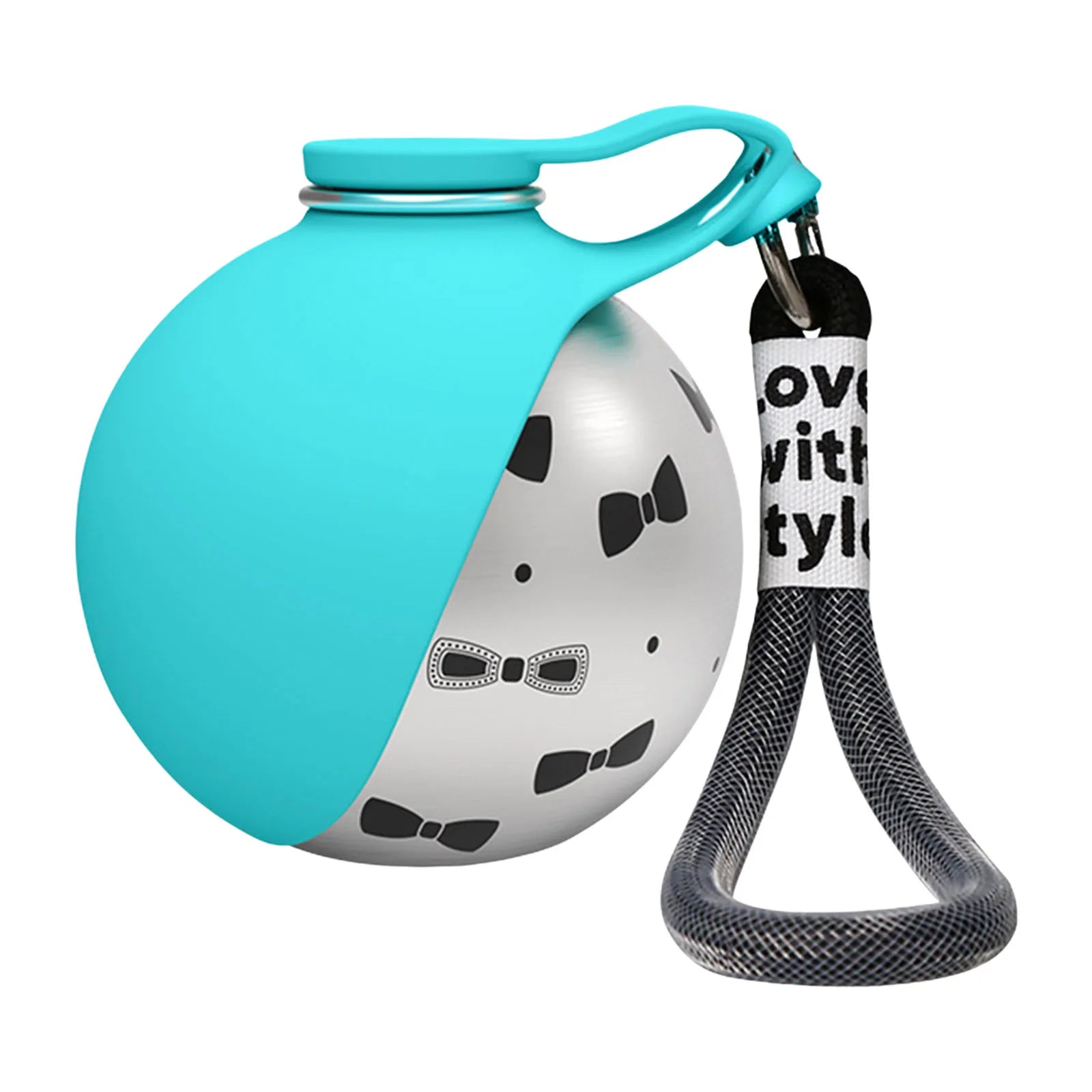 2-In-1 Dog Water Bottle with Silicone Bowl Foldable Pet Water Bottle No-Spill Stainless Steel Ideal for Walking Hiking & Travel by PawHaven
