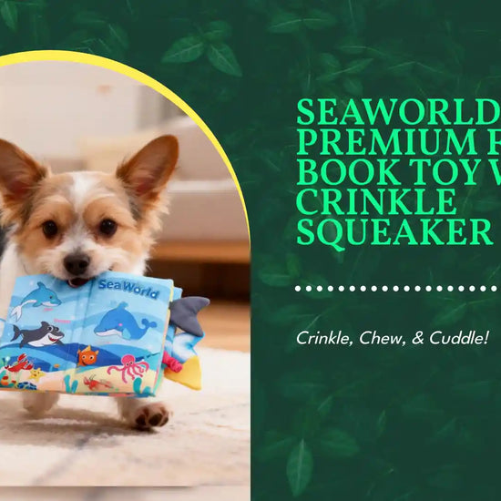 SeaWorld Premium Fabric Book Toy With Crinkle Squeaker by@Outfy