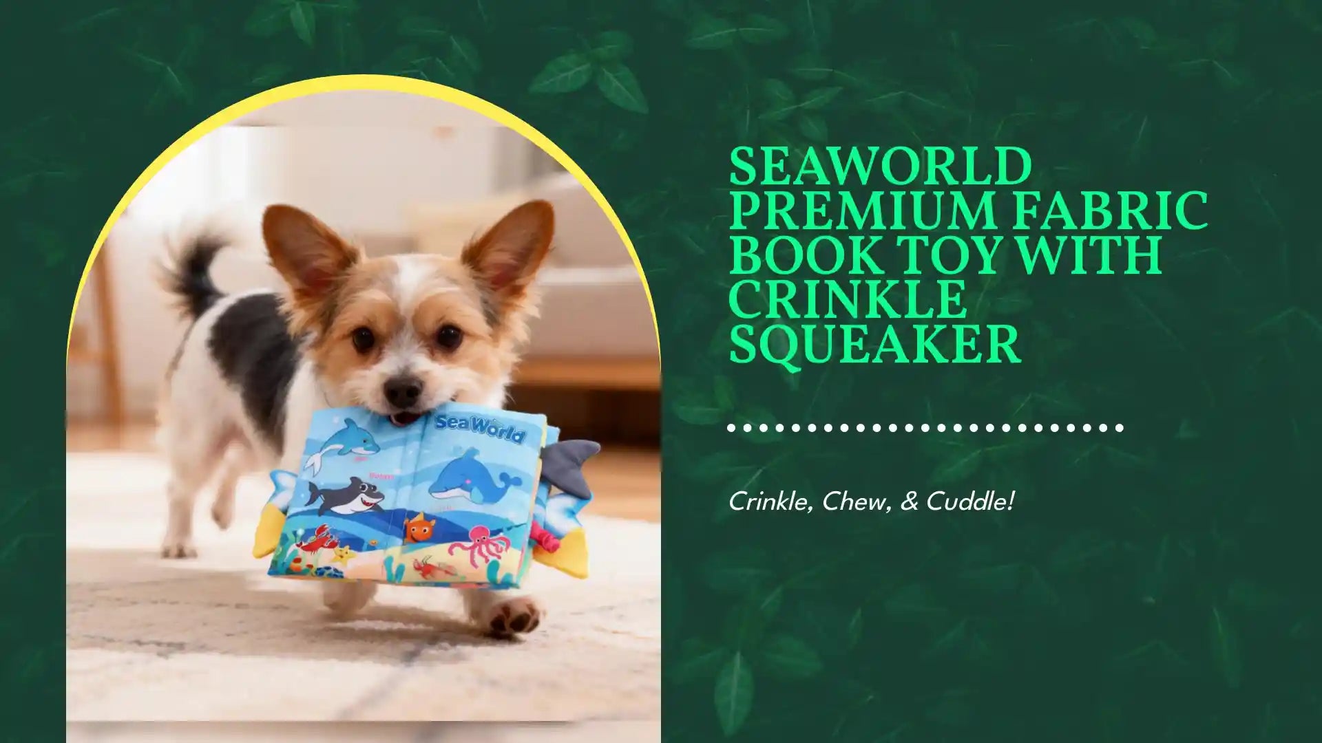 SeaWorld Premium Fabric Book Toy With Crinkle Squeaker by@Outfy