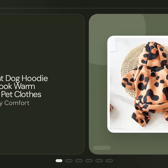Leopard Print Dog Hoodie With Lead Hook Warm Four Legged Pet Clothes by@Outfy