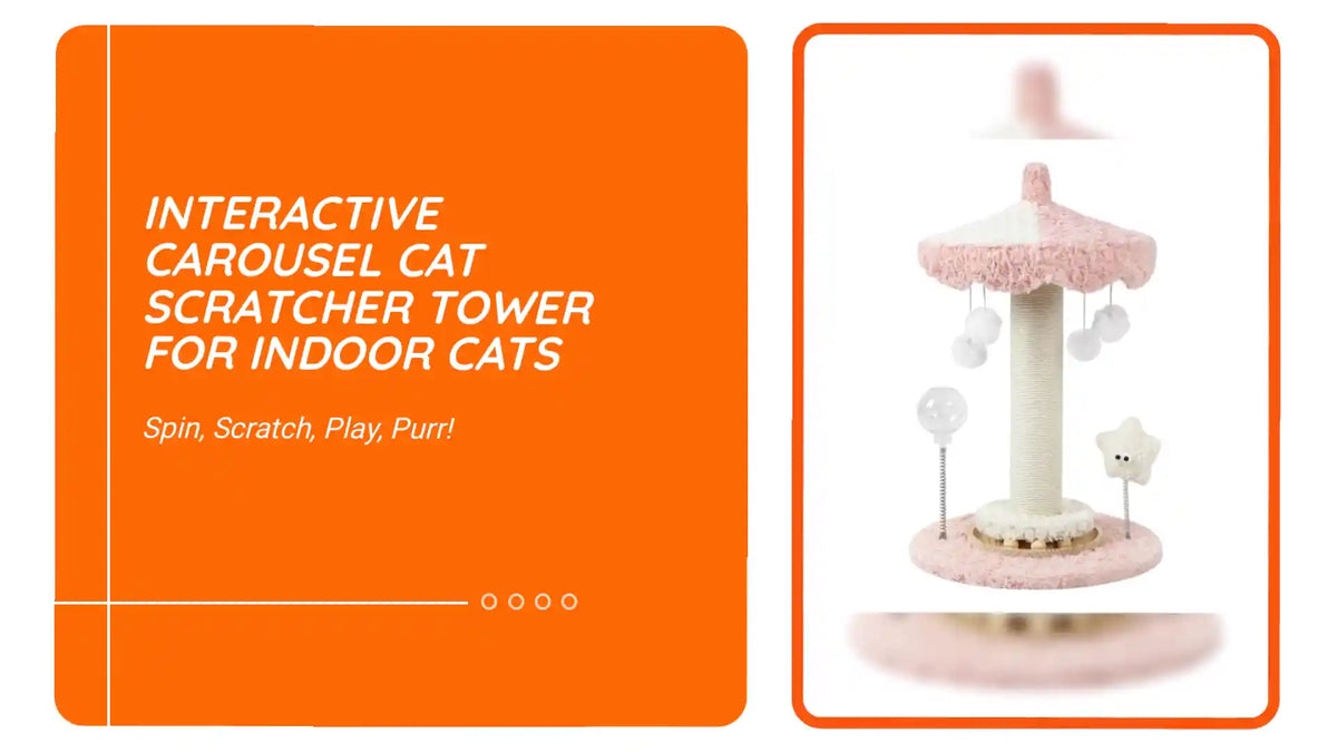 Interactive Carousel Cat Scratcher Tower For Indoor Cats by@Outfy