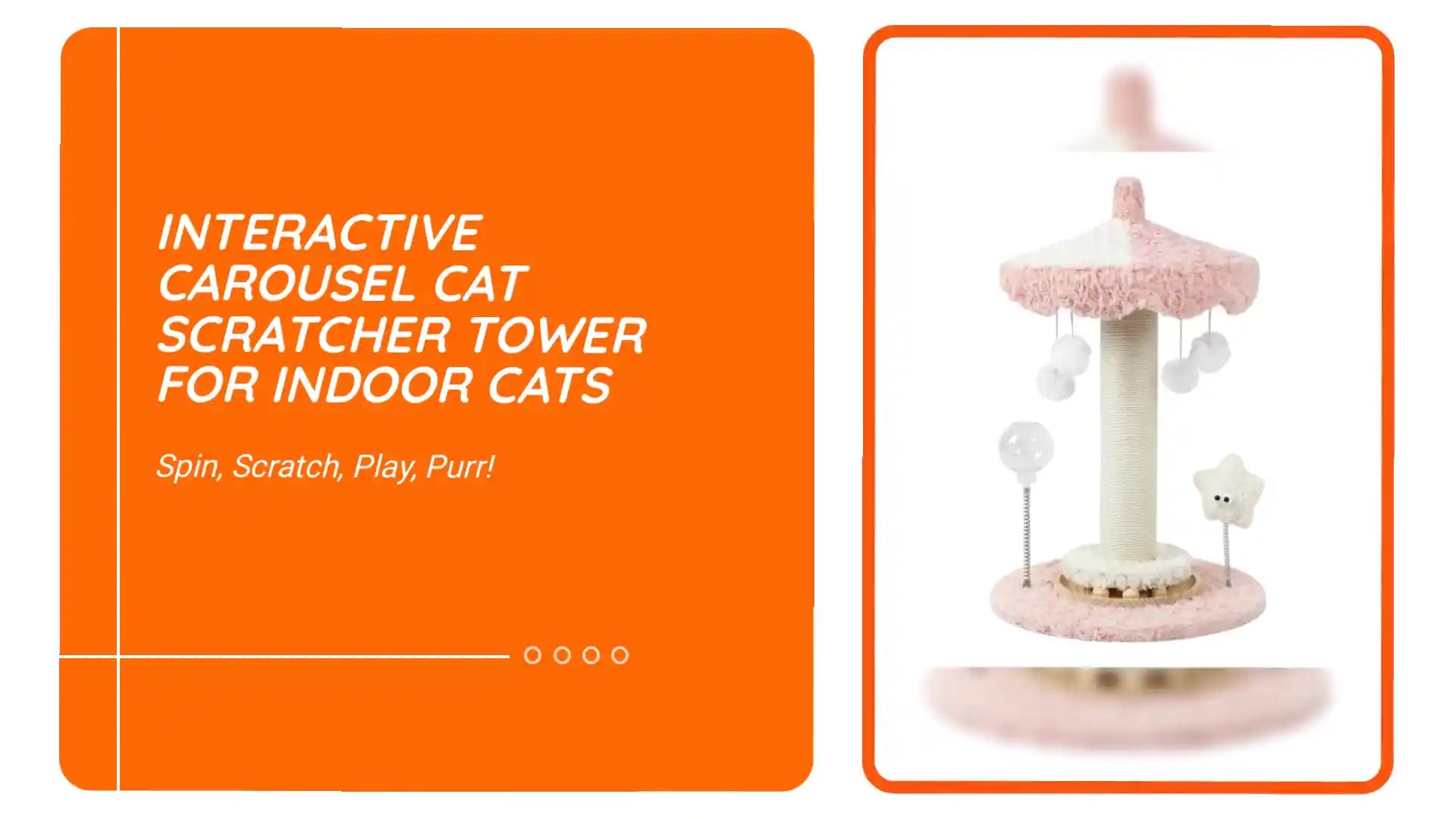 Interactive Carousel Cat Scratcher Tower For Indoor Cats by@Outfy
