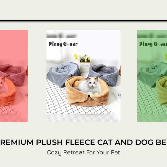 Premium Plush Fleece Cat And Dog Bed by@Outfy