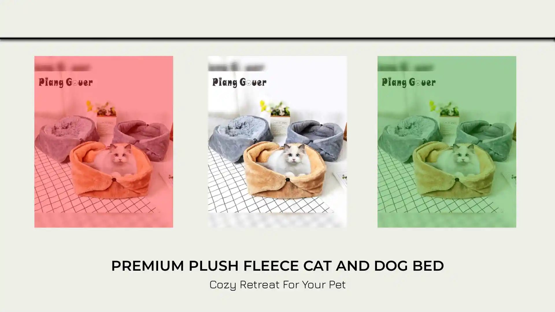 Premium Plush Fleece Cat And Dog Bed by@Outfy