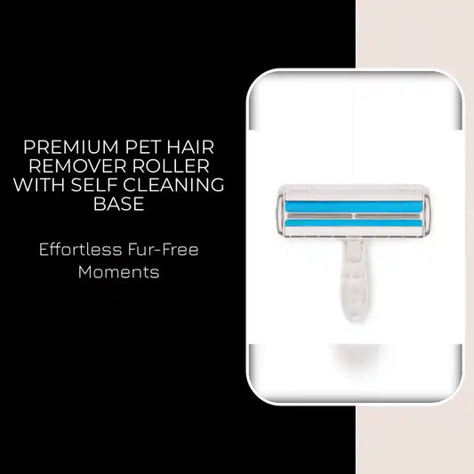 Premium Pet Hair Remover Roller With Self Cleaning Base by@Outfy