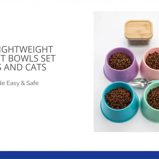 Premium Lightweight Durable Pet Bowls Set for Dogs and Cats by@Outfy