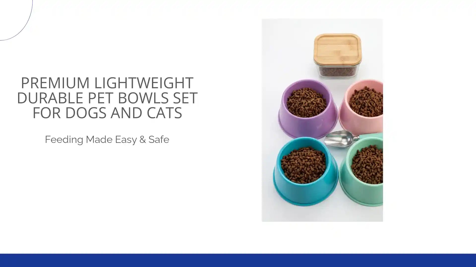 Premium Lightweight Durable Pet Bowls Set for Dogs and Cats by@Outfy
