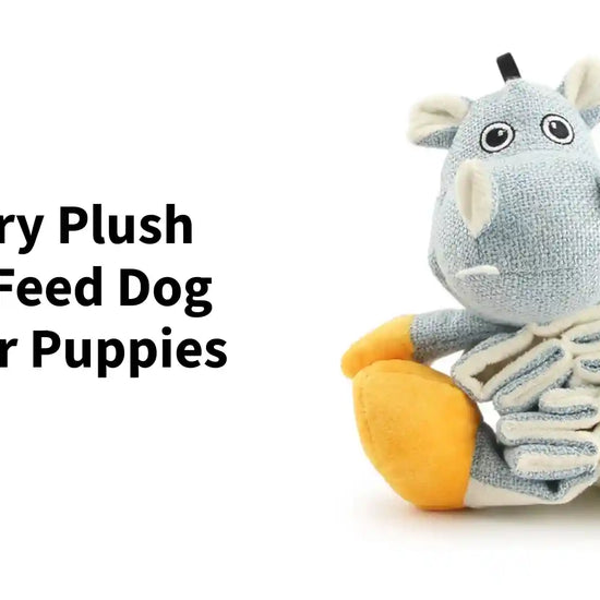 Luxury Plush Slow Feed Dog Toy For Puppies by@Outfy