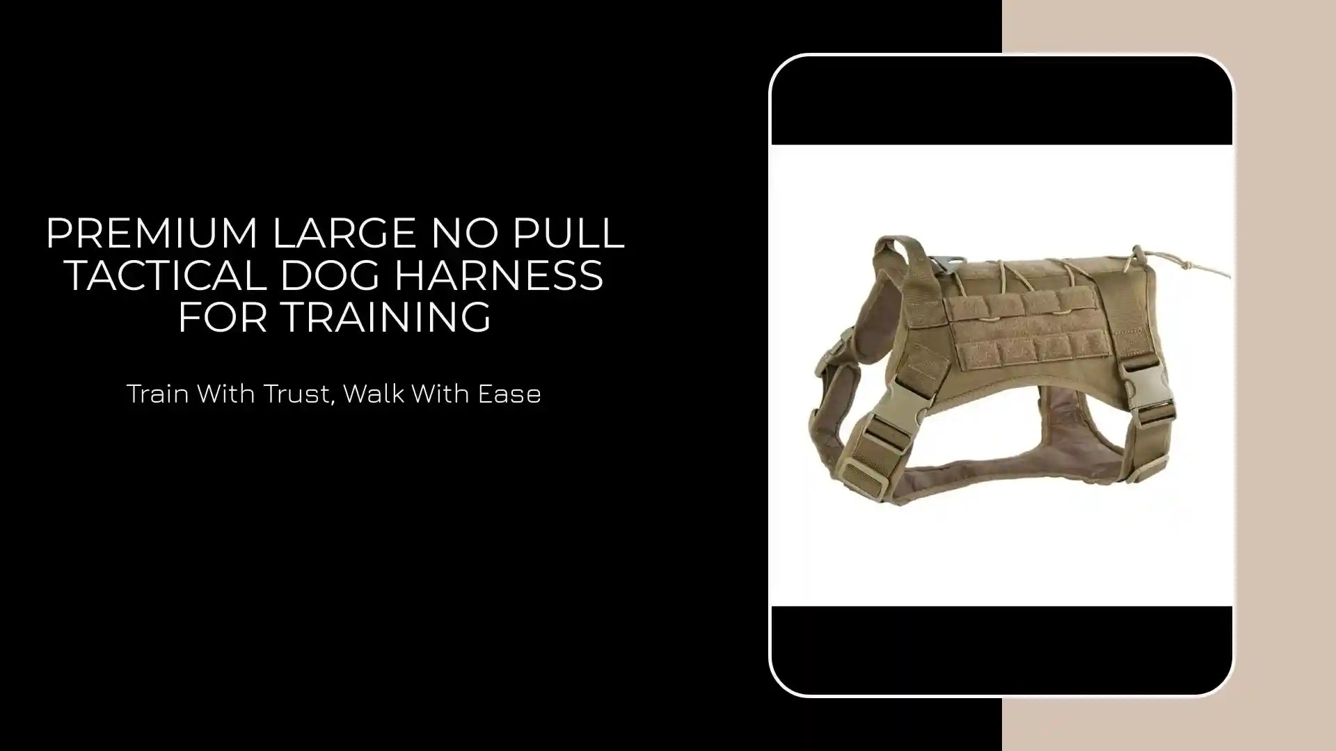 Premium Large No Pull Tactical Dog Harness For Training by@Outfy