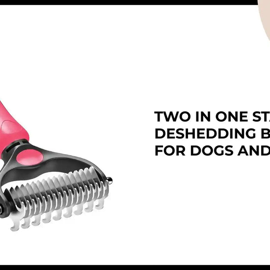 Two In One Stainless Deshedding Brush For Dogs And Cats by@Outfy