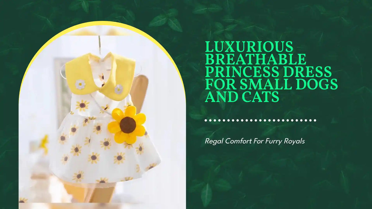 Luxurious Breathable Princess Dress for Small Dogs and Cats by@Outfy