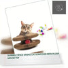Durable Space Saving Cat Scratcher With Plush Mouse Toy by@Outfy