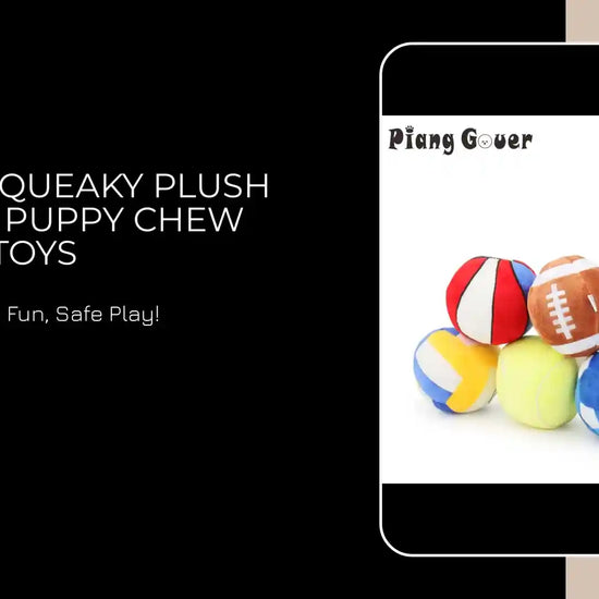 Premium Squeaky Plush Ball For Puppy Chew Toys by@Outfy