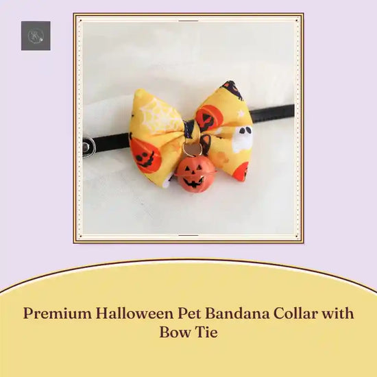 Premium Halloween Pet Bandana Collar with Bow Tie by@Outfy
