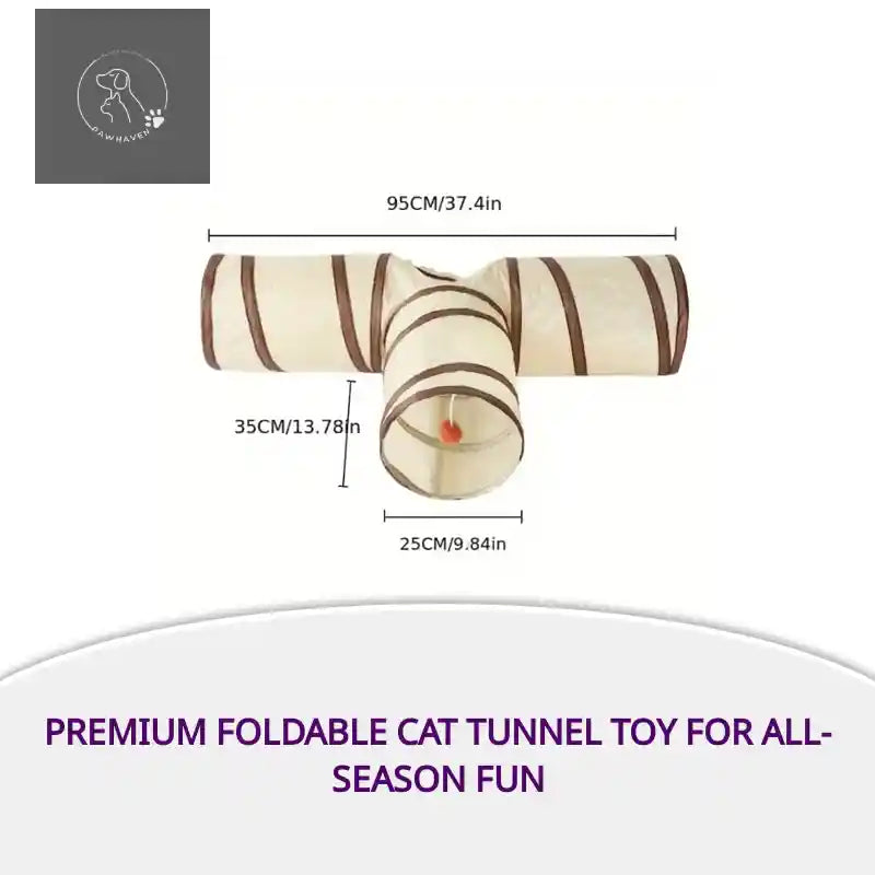 Premium Foldable Cat Tunnel Toy for All-Season Fun by@Outfy