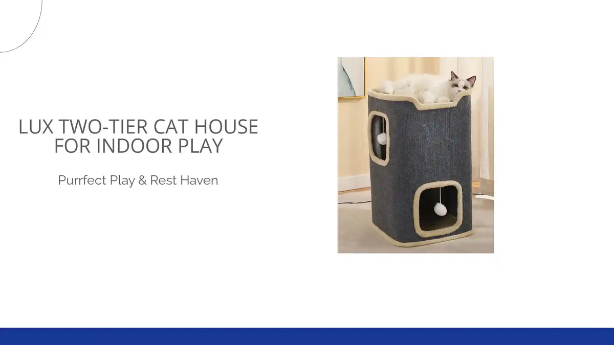 Lux Two-Tier Cat House For Indoor Play by@Outfy