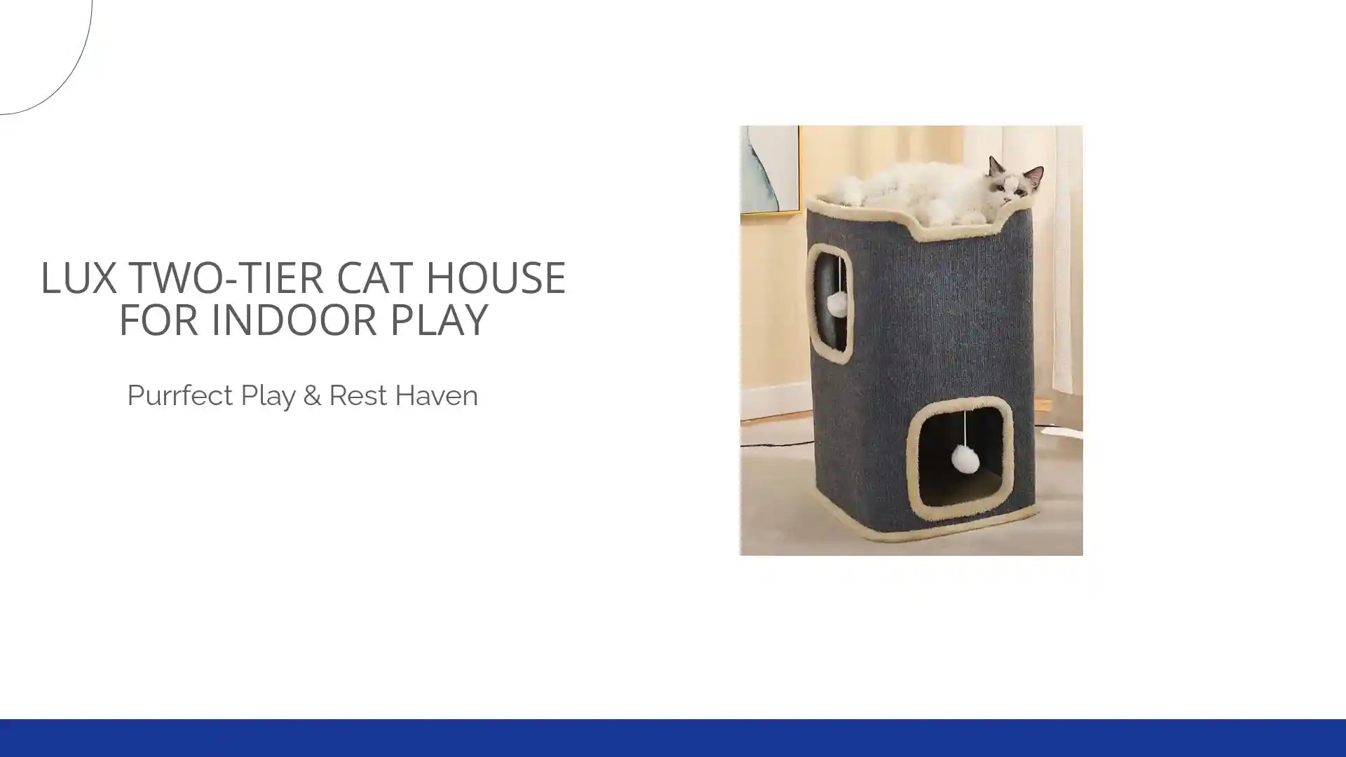 Lux Two-Tier Cat House For Indoor Play by@Outfy