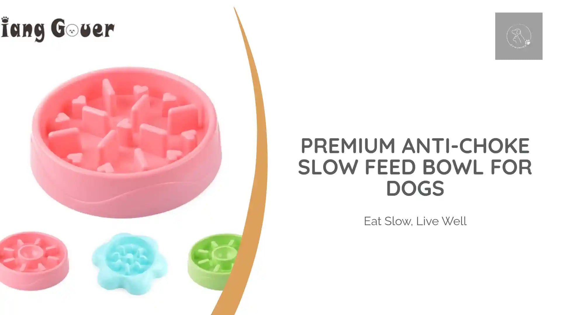Premium Anti-Choke Slow Feed Bowl For Dogs by@Outfy