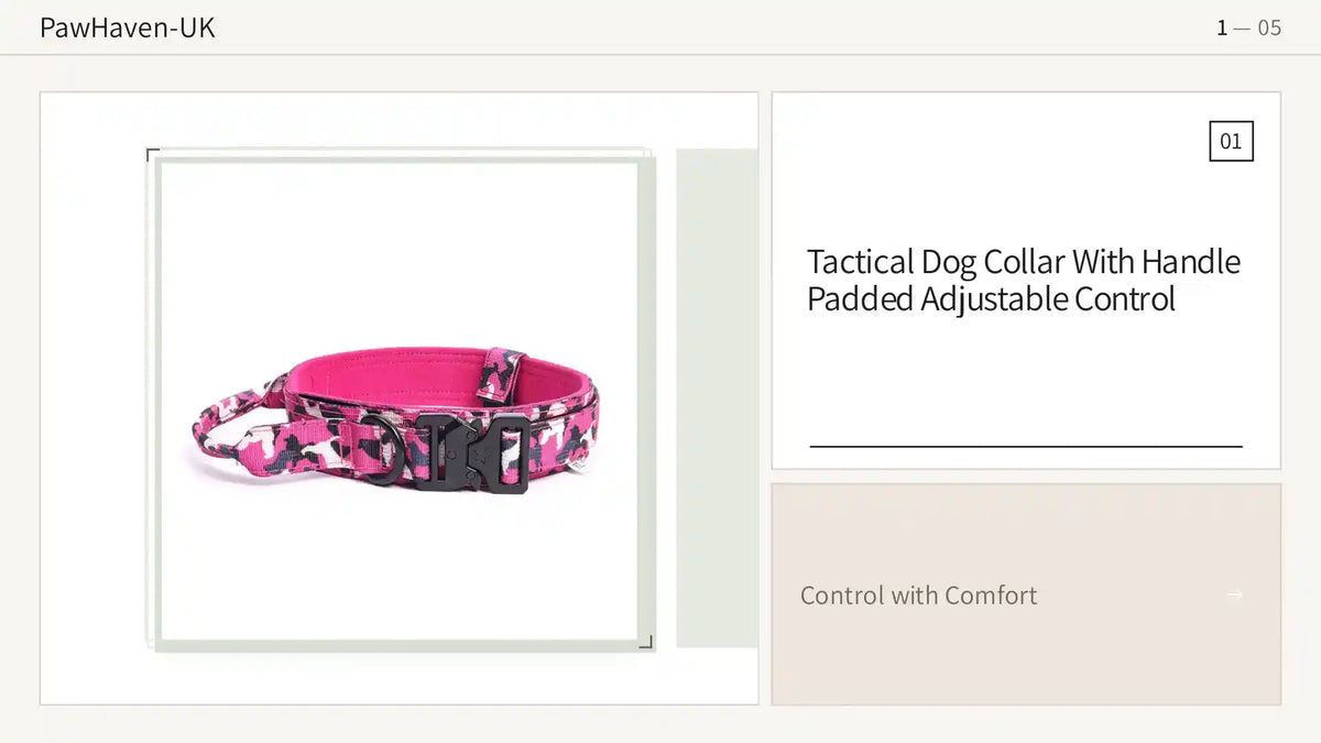 Tactical Dog Collar With Handle Padded Adjustable Control by@Outfy