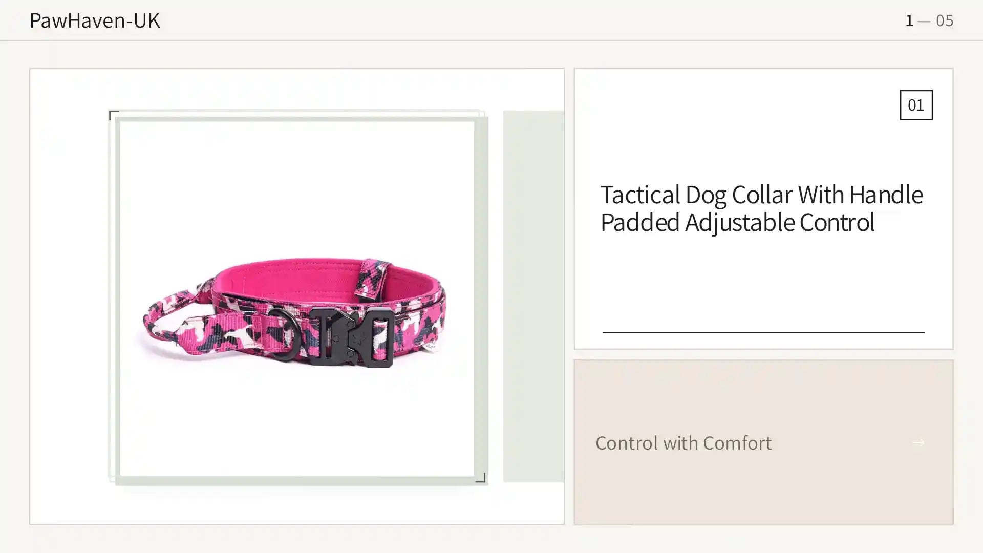 Tactical Dog Collar With Handle Padded Adjustable Control by@Outfy