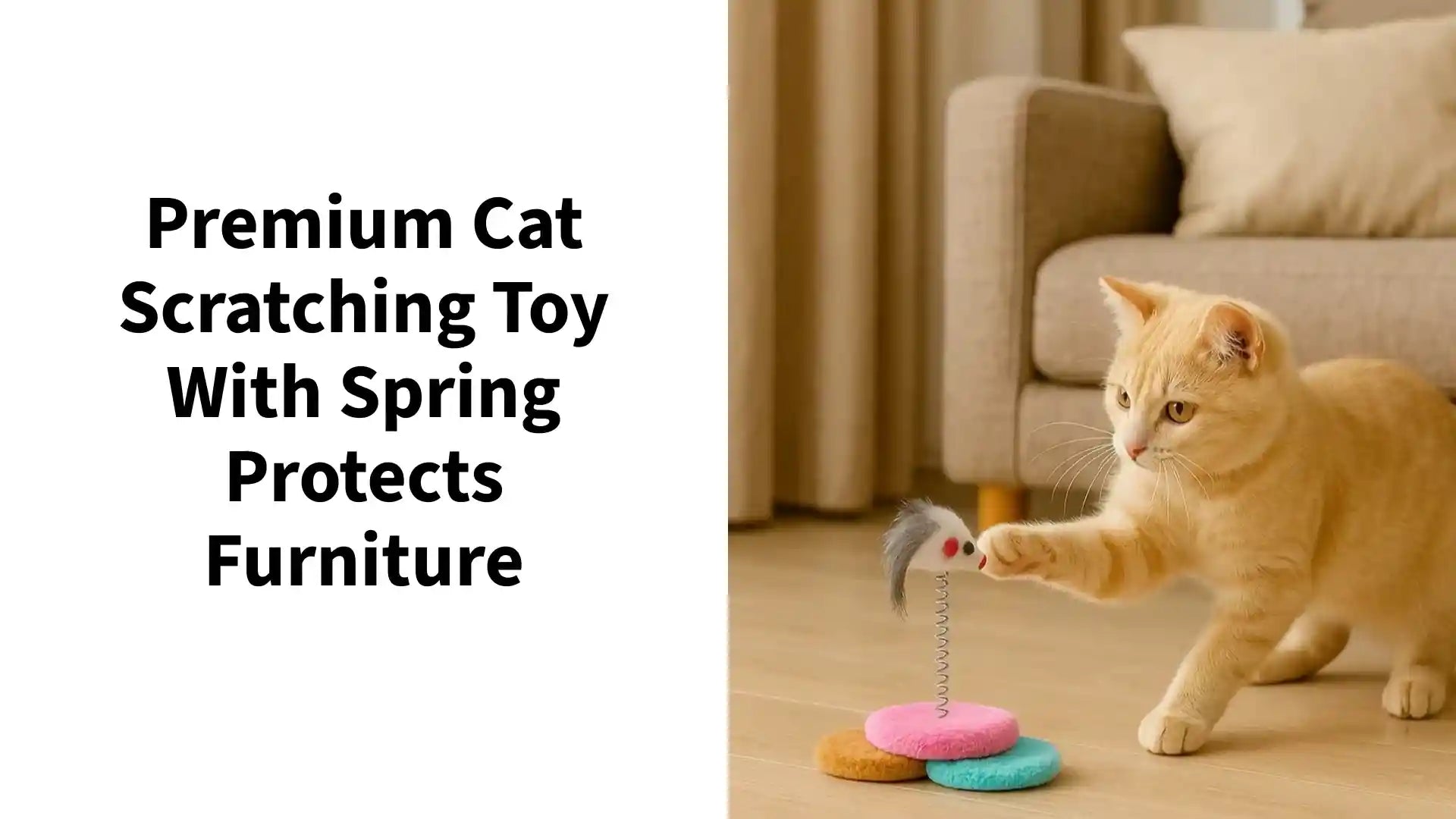 Premium Cat Scratching Toy With Spring Protects Furniture by@Outfy