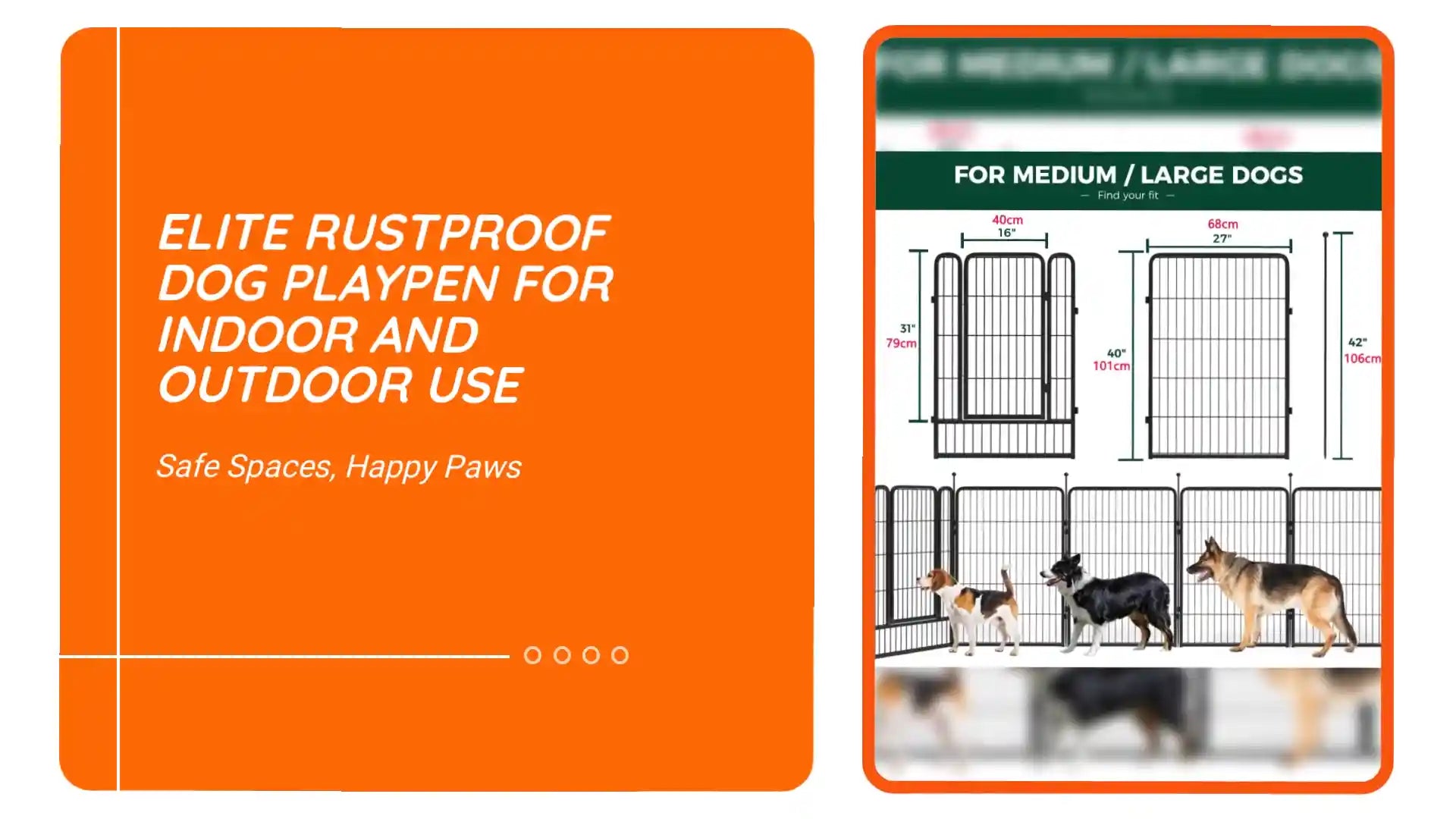 Elite Rustproof Dog Playpen For Indoor And Outdoor Use by@Outfy