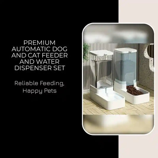 Premium Automatic Dog And Cat Feeder And Water Dispenser Set by@Outfy
