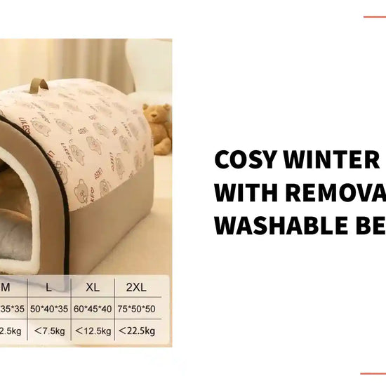 Cosy Winter Dog Den With Removable Washable Bed by@Outfy