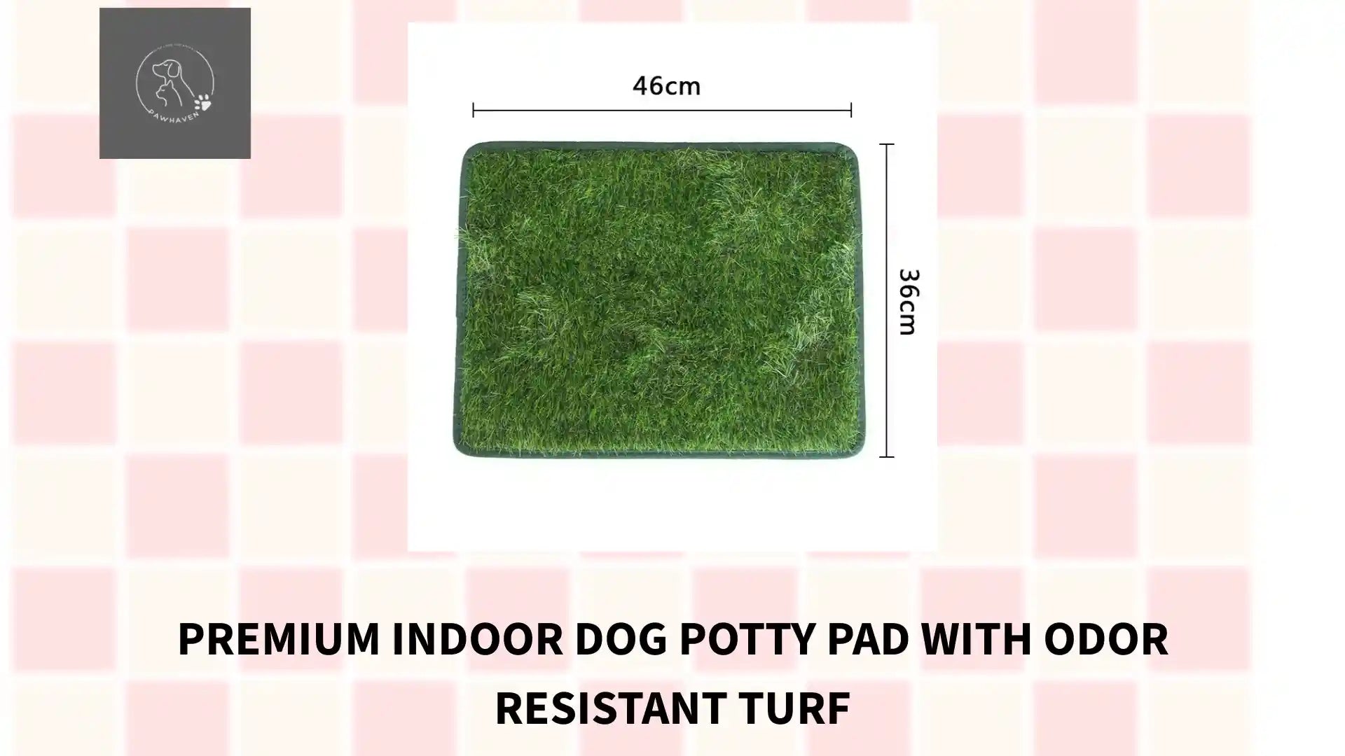 Premium Indoor Dog Potty Pad With Odor Resistant Turf by@Outfy