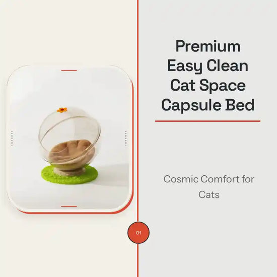 Premium Easy Clean Cat Space Capsule Bed by@Outfy