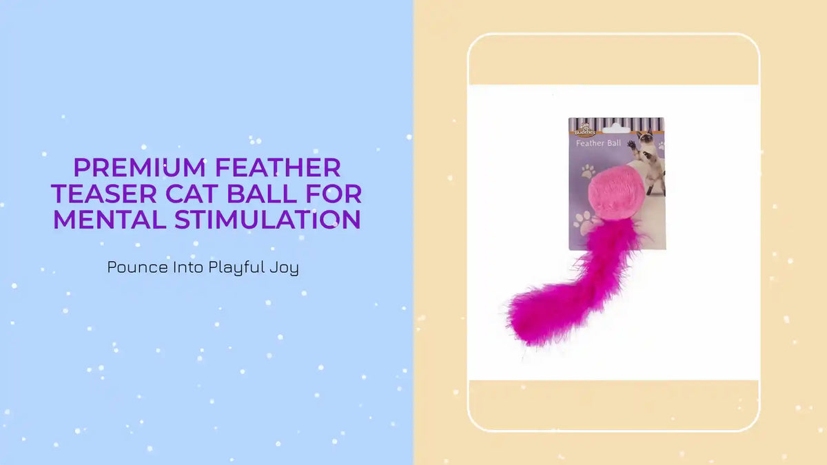 Premium Feather Teaser Cat Ball For Mental Stimulation by@Outfy