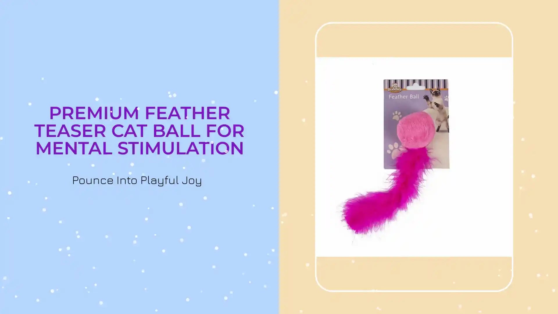 Premium Feather Teaser Cat Ball For Mental Stimulation by@Outfy