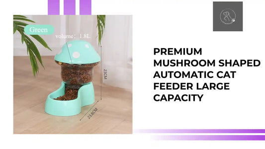 Premium Mushroom Shaped Automatic Cat Feeder Large Capacity by@Outfy