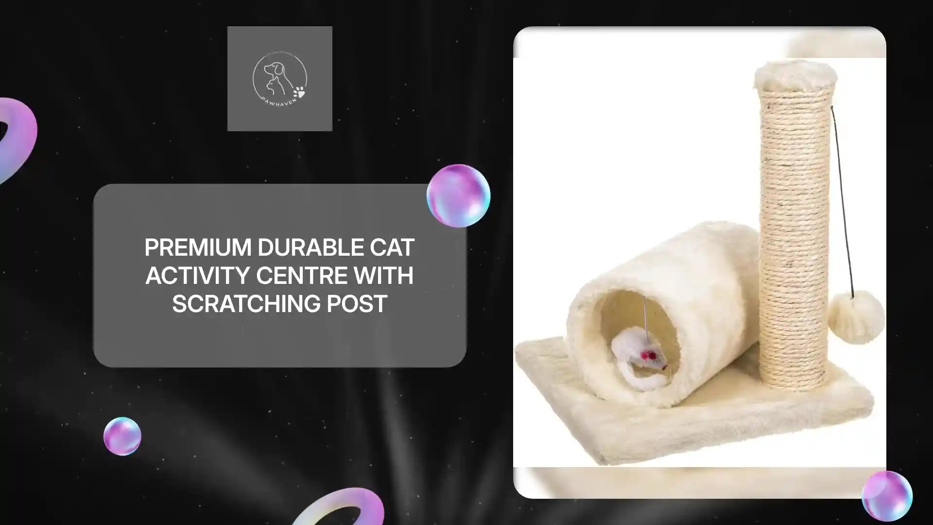 Premium Durable Cat Activity Centre With Scratching Post by@Outfy