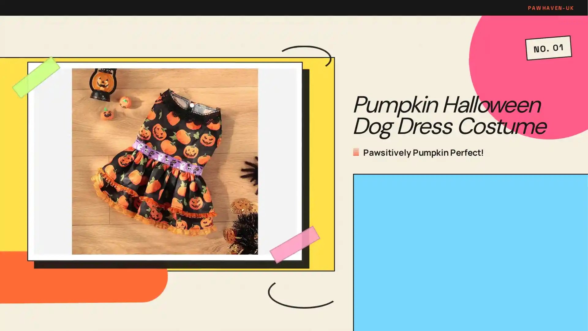 Pumpkin Halloween Dog Dress Costume by@Outfy