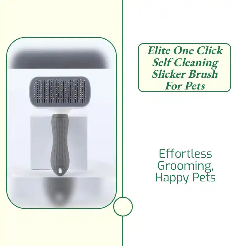 Elite One Click Self Cleaning Slicker Brush For Pets by@Outfy